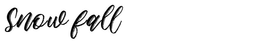Snow Fall font
