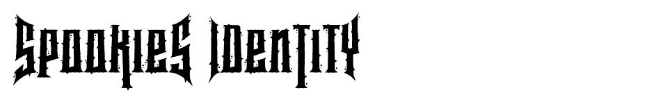 Spookies Identity font