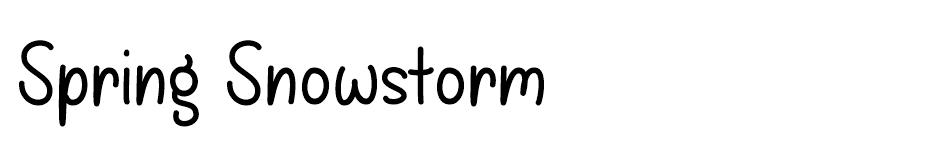 Spring Snowstorm font