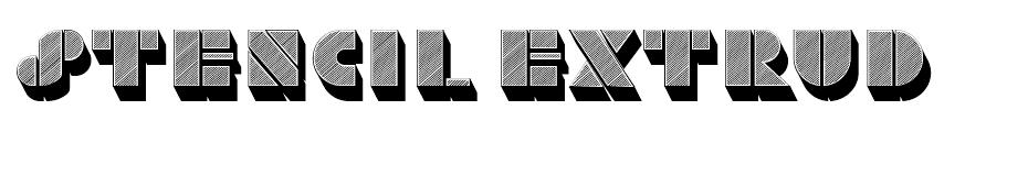 Stencil Extruded font