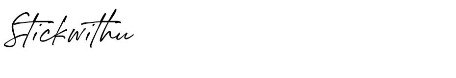Stickwithu font