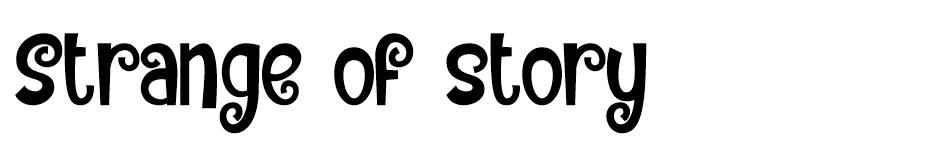 Strange of story font