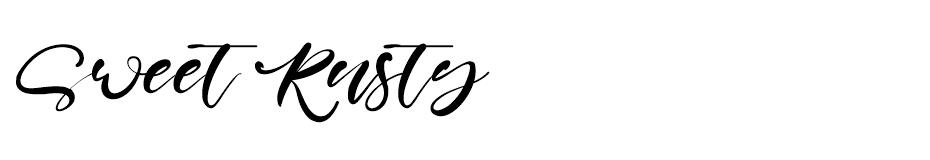 Sweet Rusty font