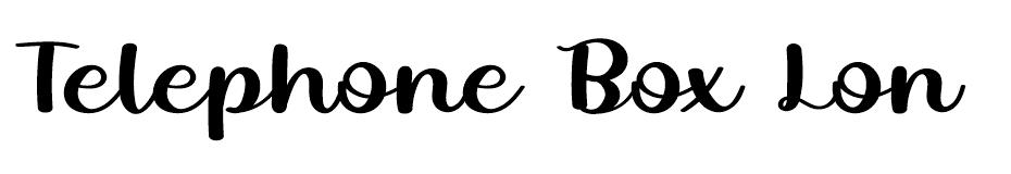 Telephone Box London font