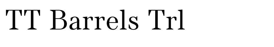 TT Barrels font