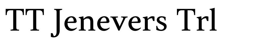 TT Jenevers font