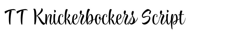 TT Knickerbockers Script font