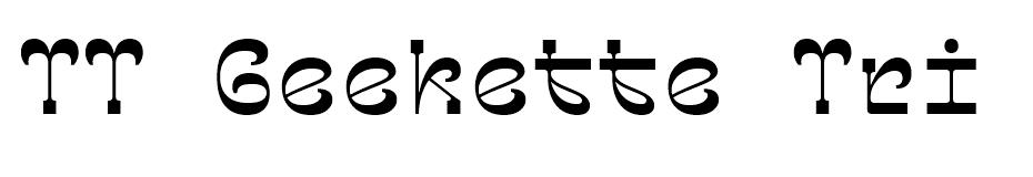 TT Geekette font