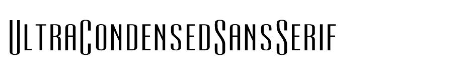 Ultra Condensed Sans Serif font