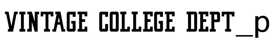 Vintage College Dept font