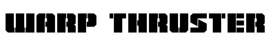 Warp Thruster font
