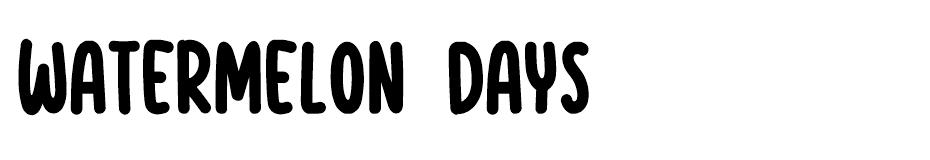 Watermelon Days font