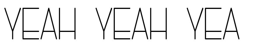 Yeah Yeah Yeah font