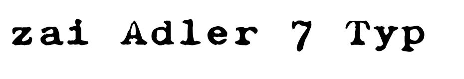 zai Adler 7 Typewriter 1925 font