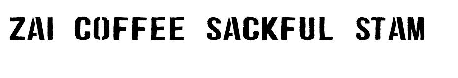 zai Coffee Sackful Stamp font
