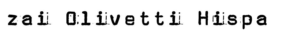 zai Olivetti Hispano Pluma 22 Typewriter font