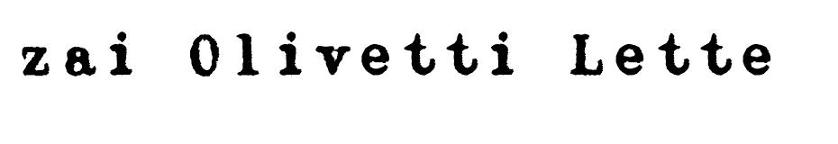 zai Olivetti Lettera 22 Typewriter font