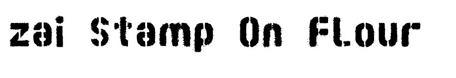 zai Stamp On Flour Sack font