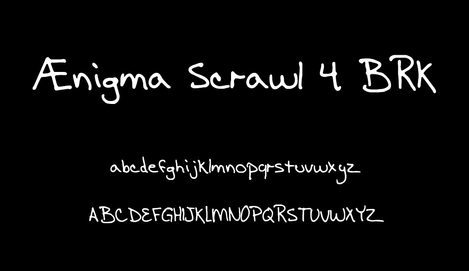 Aenigma Scrawl free font