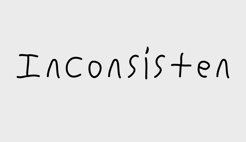 Inconsistent Print free font