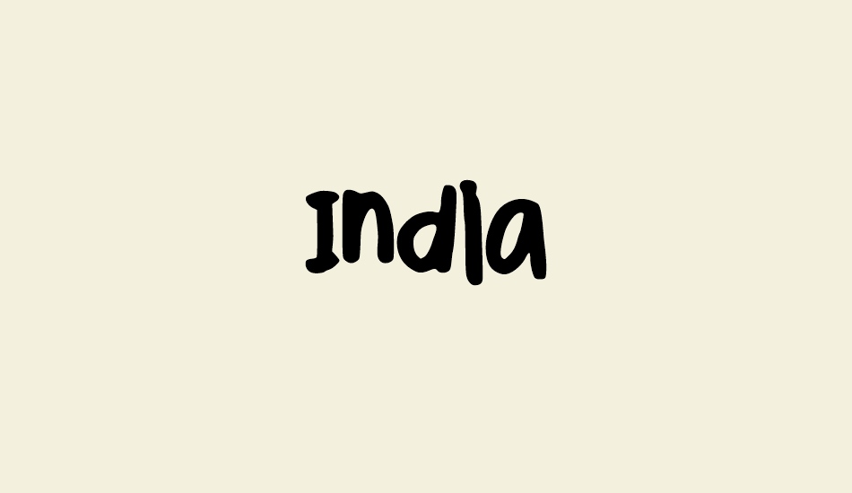 India In Font India free font