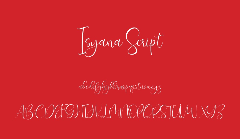 Isyana Script free font