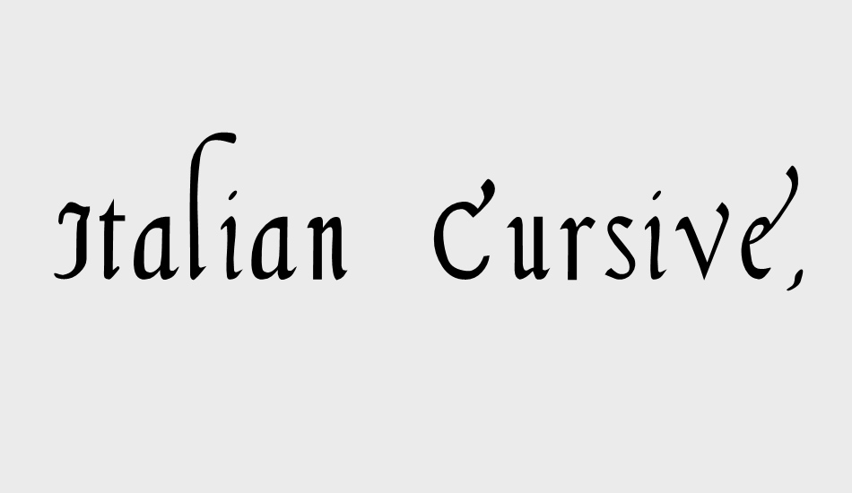 Italian Cursive Free Font