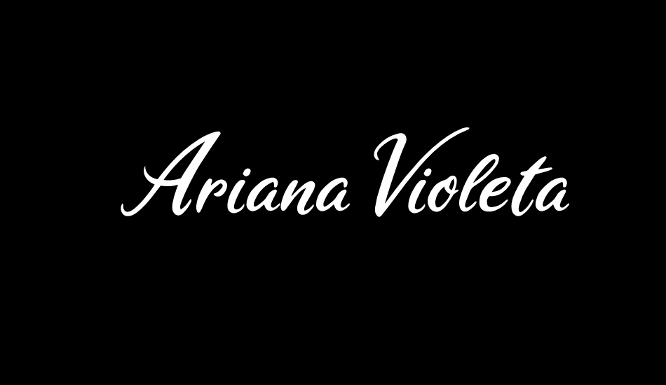  Ariana Violeta font big
