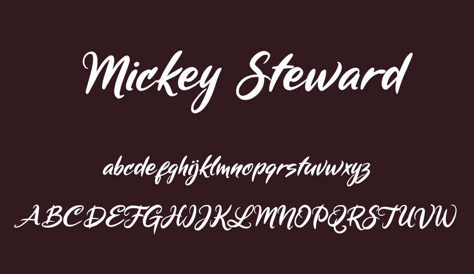  Mickey Steward font