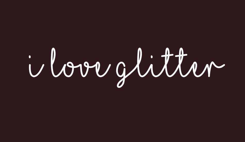 -ı-love-glitter font big
