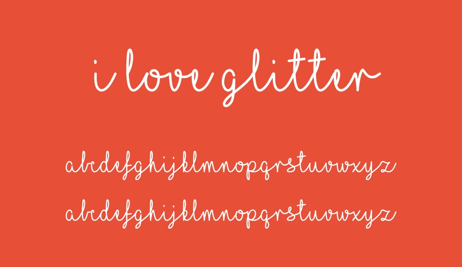 -ı-love-glitter font