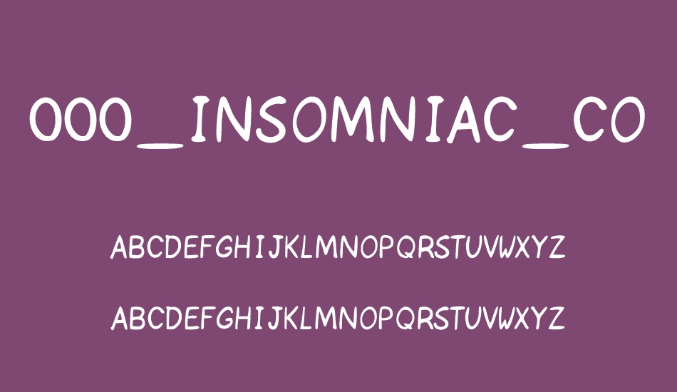 000_INSOMNIAC_COMIC_DIALOGUE font
