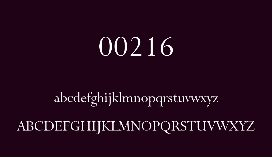 00216 font