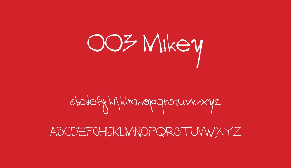 003 Mikey font