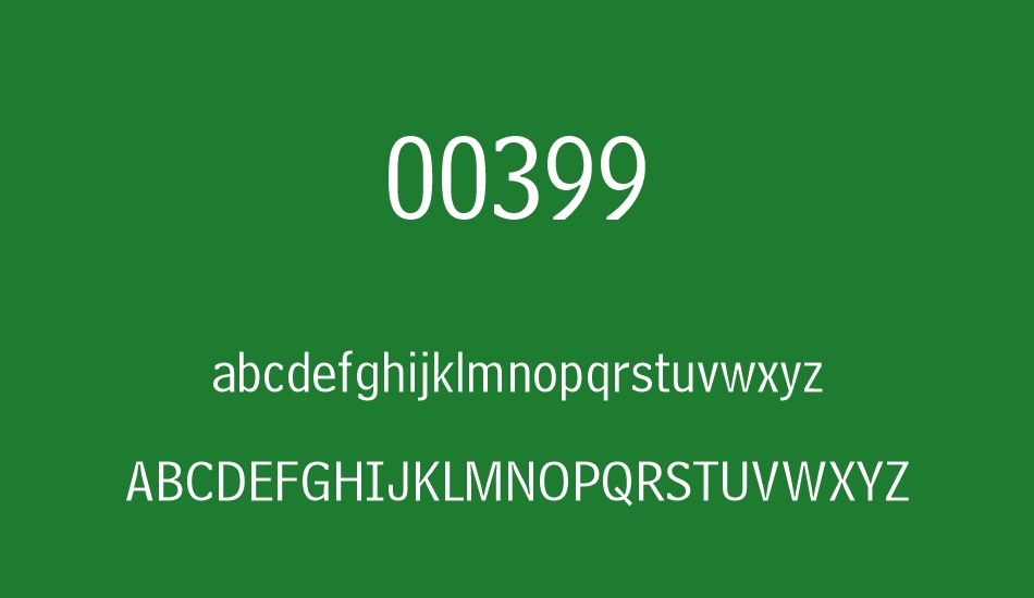 00399 font