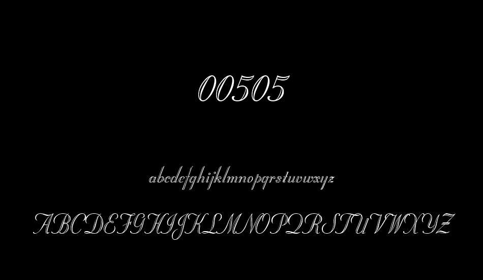 00505 font