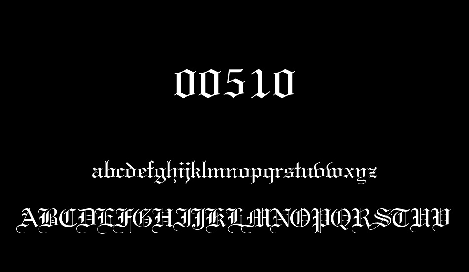 00510 font