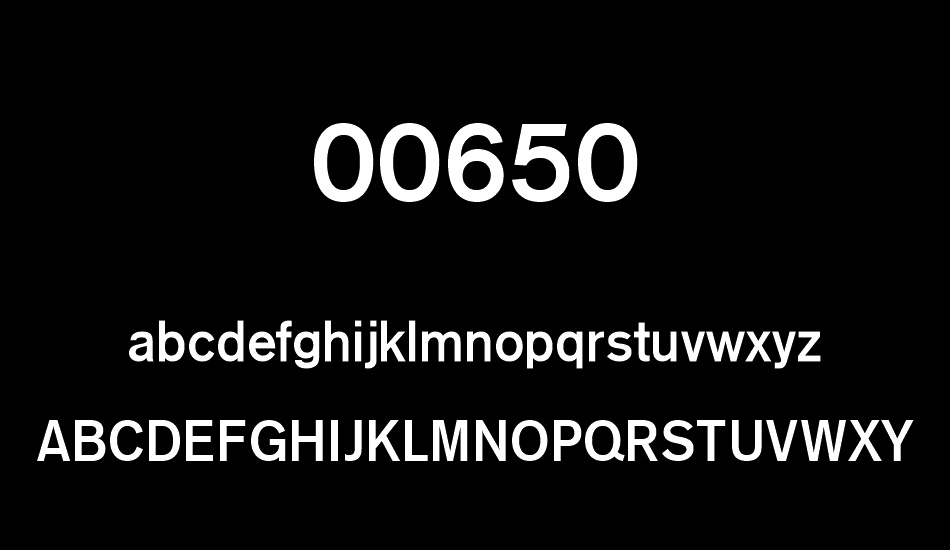 00650 font