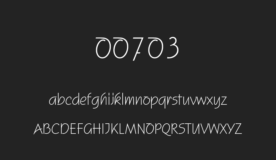 00703 font