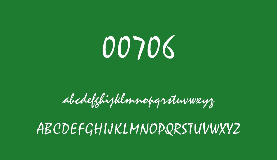 00706 font