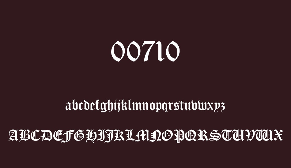 00710 font