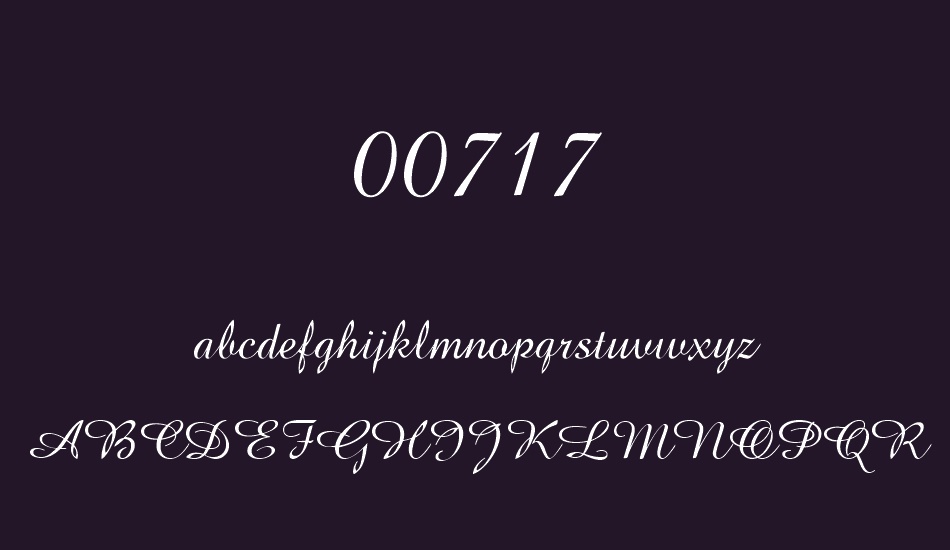 00717 font