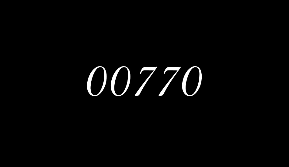 00770 font big