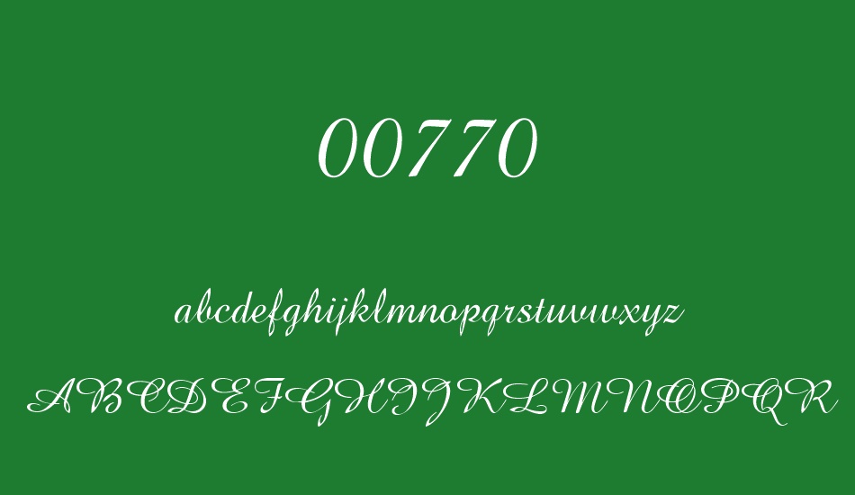 00770 font