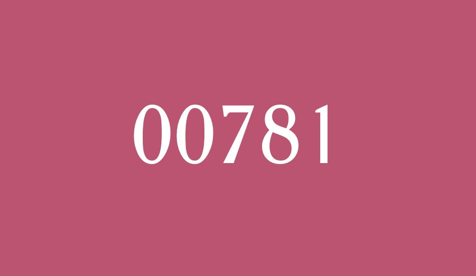 00781 font big