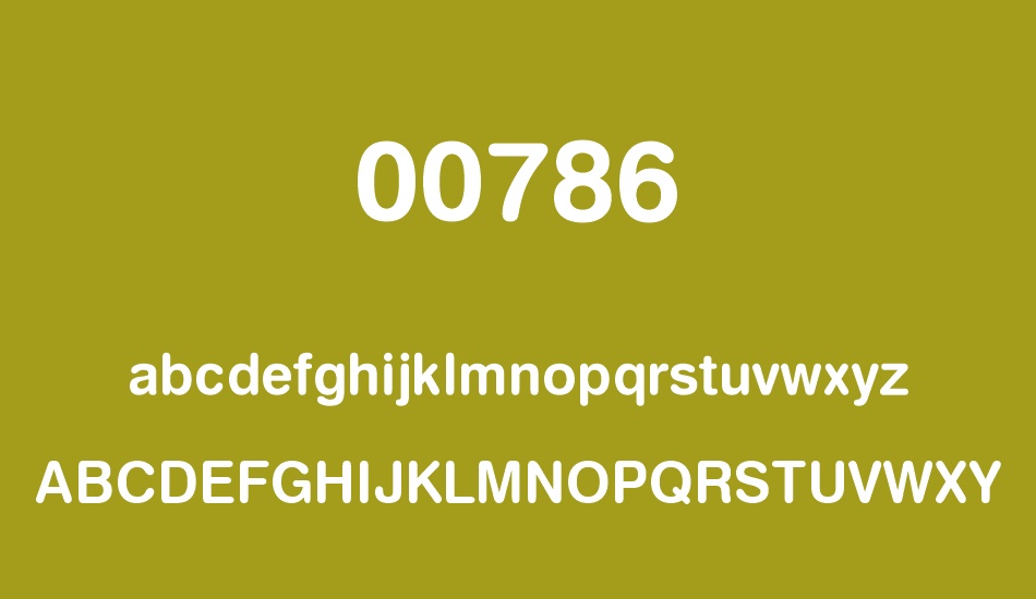 00786 font