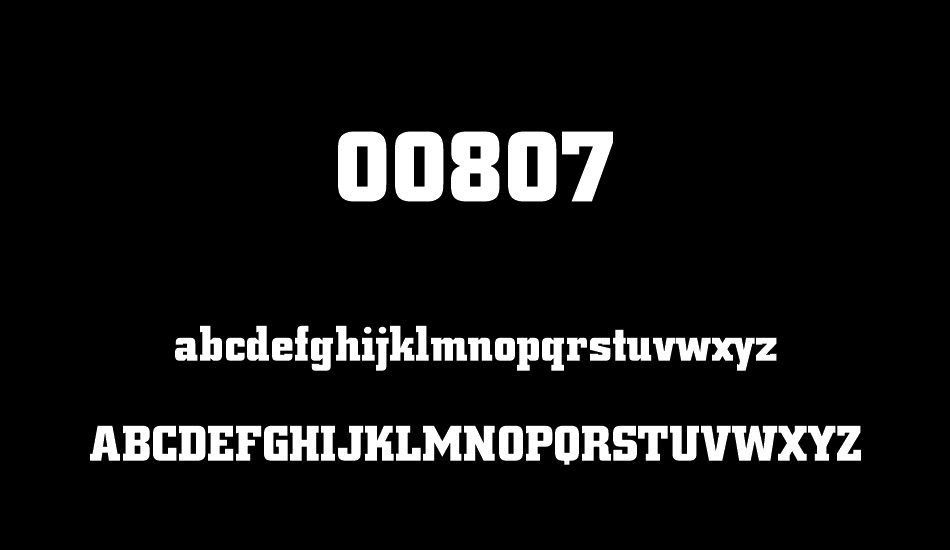 00807 font