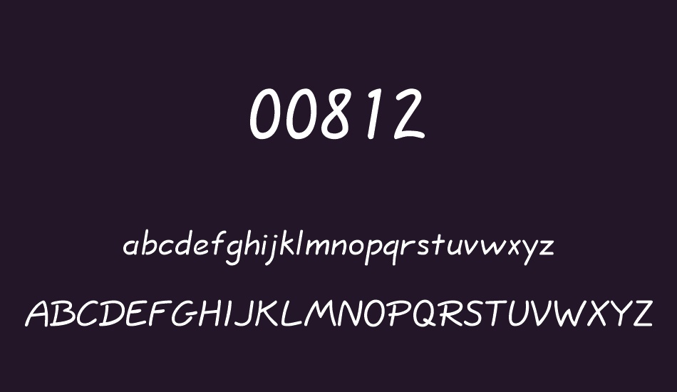 00812 font