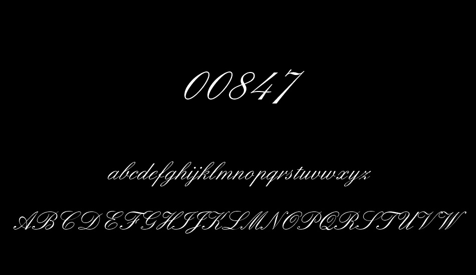 00847 font