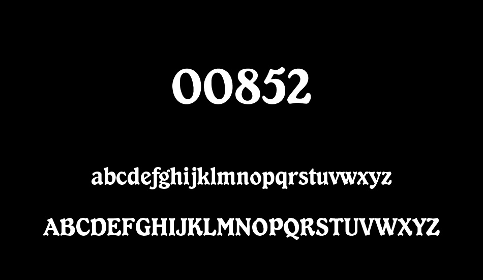 00852 font